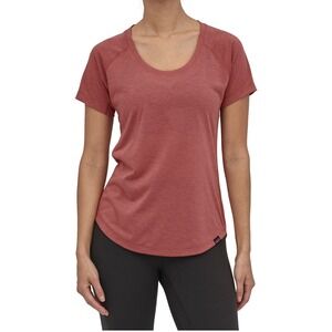 Patagonia Capilene Cool Trail Shirt Womens XS Rosehip Fast Drying Short Sleeve